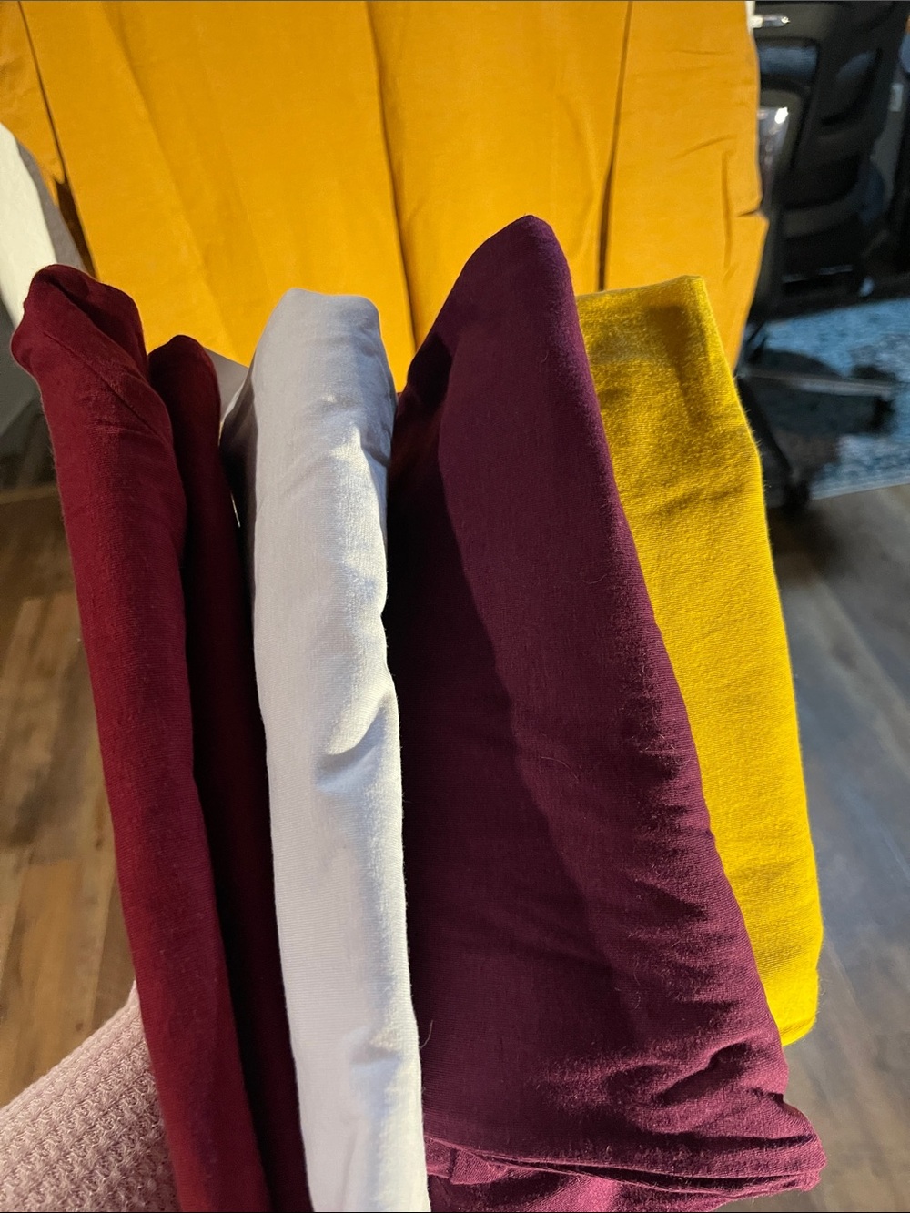 Aveto Long Sleeve Crewneck Top in Mustard Gold 3X SET OF 5 BUNDLE